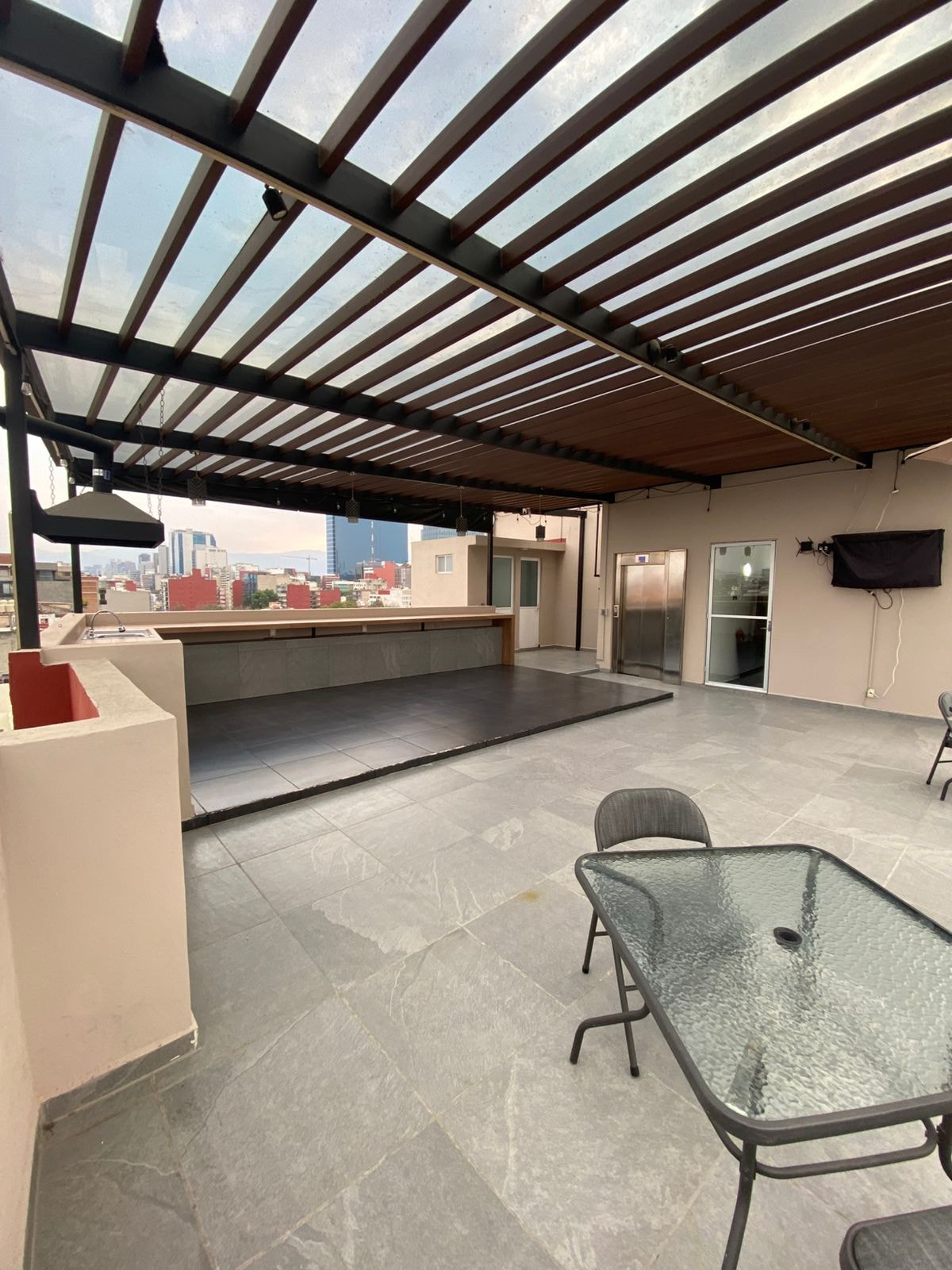 Terraza con vista panorámica de CDMX